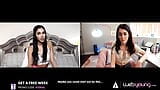 Gorgeous Teens Gianna Dior & Evelyn Claire Have Distant Video Call Sex For Their First Date snapshot 8