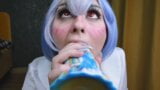 Rei Ayanami got a big dildo as a Christmas gift - Cosplay Evangelion Anal Spooky Boogie snapshot 8