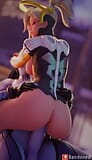 Mercy ขี่ควยใหญ่สีน้ำเงินของ futa widowmaker snapshot 14