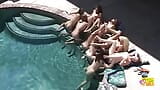 As these hot girls scream and cum the pool cools them off snapshot 17