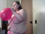 Naked Bitch Gets Bitch Slapped In The Face By Popping Balloon snapshot 6