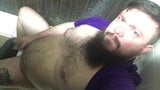 Bearded bear cums in bathroom snapshot 2