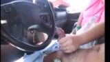 Wife Gives Sissy Girl A Handjob While Driving In Town Making A Cum Mess Everywhere snapshot 6