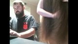 Cute Long Haired BBW Hairjob, Hair Brushing, Long Hair snapshot 17