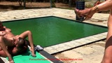 Poolside Sluts Get Double Teamed On Diving Board snapshot 6