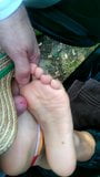 Footjob with wedges heels snapshot 4