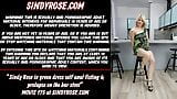 Sindy Rose in green dress self anal fisting & prolapse on the bar stool snapshot 1