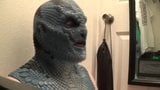 latex lizard mask sucking dildo snapshot 1