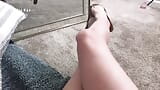 Selfie Mirror Striptease dress negru din dantelă chiloți tanga tachinând-o pe Mia Nyx snapshot 1