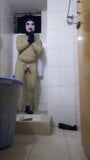 Zentai penis toilet slaaf bondage femdom snapshot 2