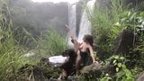 Beautiful white chick gets blacked by waterfall snapshot 18