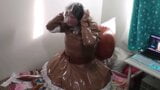 Pvc coda gonfiabile marrone eevee sissy maid gobba da respiro snapshot 4