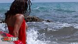 Double penetration at the beach with horny french pornstar Shannya Tweeks snapshot 1