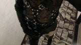 Cumming in Hotel Stairwell, Dressed Fem in boots and gloves snapshot 2