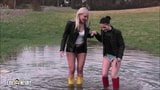 Lesbian in rubber boots snapshot 13