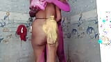 On the day of Holi, sister-in-law was painted and brother-in-law took her to the bathroom and fucked her. snapshot 11