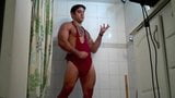 Ducharse semental musculoso con pecho musculoso peludo snapshot 11