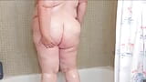 Big ass horny SSBBW blonde milf taking shower & big booty fucked doggystyle snapshot 5