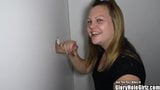 Bionda con tette paffute che si inchina nel glory hole snapshot 12