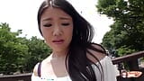 Using the vibrator outdoors fills the busty Asian with an urge to suck his cock snapshot 2