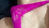 Joven trans femboy tv juega en su tanga de encaje rosa poniendo su polla de girlie toda dura y húmeda solo desesperada por chorros snapshot 1