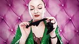 ASMR video: nitrile gloves and oil - fetish Glaminatrix Arya Grander - great relax sexy sounding POV snapshot 1