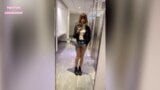 Crossdresser Exhibitionism - Bathroom Masturbation snapshot 2