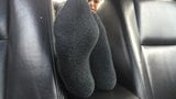 Babe's soles in the car snapshot 1