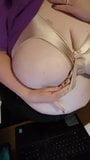 Nice big gold satin bra snapshot 4