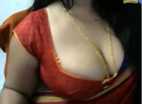 Sexy Telugu aunty boobs on cam with boyfriend snapshot 4