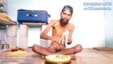 Sexy slim body Rajeshplayboy993 eating Bananas. Skinny handsome face boy. snapshot 4