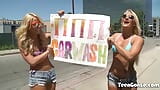 TEENGONZO Katerina Kay and Cali Carter are car wash babes snapshot 2