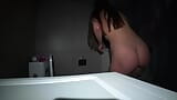 Real Cheating. Lover And Wife Brazenly Fuck In The Toilet While I'm At Work. Hard Anal snapshot 20