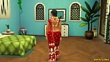 Phiên bản Tiếng Hin-di - dì máy bay bà già Ấn Độ để Prakash chơi với cơ thể của cô ấy trước đám cưới - Wickedwhims snapshot 8