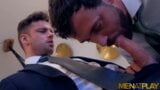 Menatplay uomini in giacca e cravatta Damon Heart e Logan Moore Ass snapshot 8