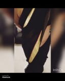 Sexy Black Saree Striptease snapshot 2