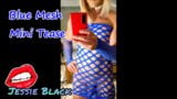 Jessb- blauwe mesh mini-jurk plaagt snapshot 1