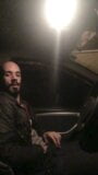 Me jerking of inside my car at night. snapshot 2