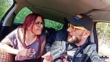 Blowjob im auto, sperma snapshot 3