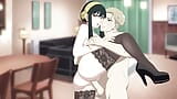 Anime dziwka uprawia seks, hentai milf zalana, kreskówka snapshot 12