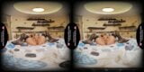 Solo blond fuck doll Lika Luna is masturbating, in VR snapshot 1