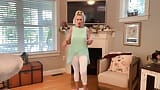 66 YEAR OLD MILF TRY ON WHITE LEGGINGS AND RED LEATHER PANTS snapshot 6