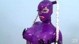 HOT Purple Latex Dildo Bate snapshot 3