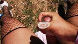 Masturbation with used condom snapshot 9