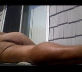 Chubby daddy tans outside snapshot 6