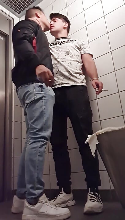 Fuck 'n Smoke at a Public Toilet