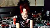 Gay emo twink Vayne Insanity jerks off and anal plays solo snapshot 3