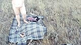 masturbating pussy with toys in a public place close up snapshot 2