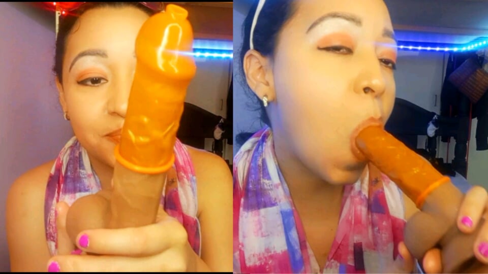 JOI, your beautiful Latin girlfriend explains to you how to put a condom with your mouth in a simple and sexual way, also how to