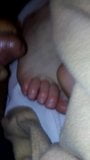 Droping a load on my girlfriends foot snapshot 1